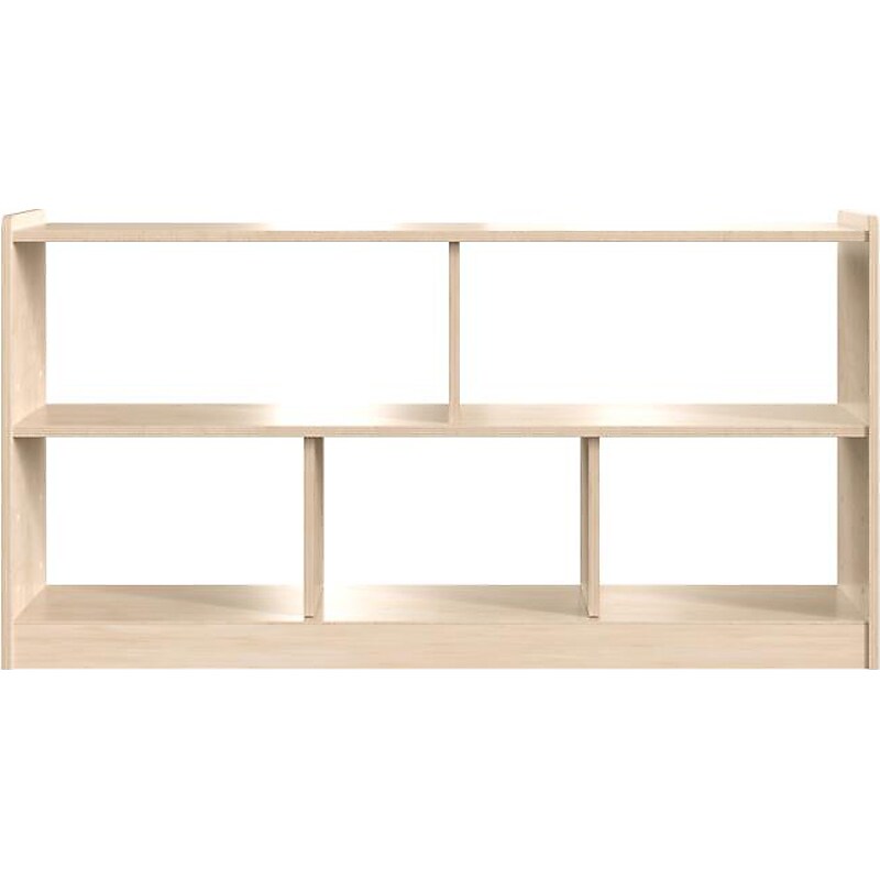 Flash Furniture Bright Beginnings 5-Section Modular Storage Unit, 24.5"H x 47.25"W x 11.75"D, Brown (MK-KE23957-GG) image 1
