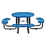 Global Industrial 46" Round Picnic Table, Expanded Metal, Blue (277150BL)~#|#~3786DFC9-B310-4B7A-BA17D8FDDC5C3167_sc7