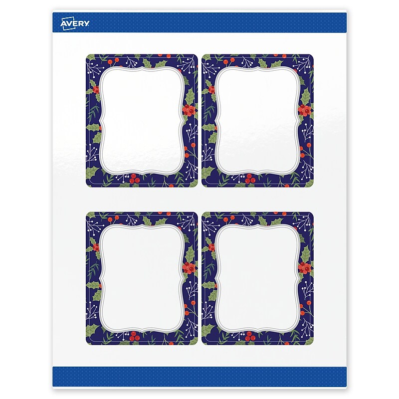 Avery Rectangle Multipurpose Labels, 4" x 3-1/3", White, 40/Pack (19479370623) image 1