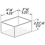 Azar Small Stackable Plastic Storage Bin, 2.5" x 4.25", Clear, 4/Pack (556731-4PK)~#|#~378A3CB1-2A8D-433F-8649C57B867D3492_sc7