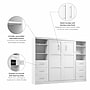 Bestar Pur Full Murphy Bed and 2 Shelving Units with Drawers (109W), White (26894-17)~#|#~378DEA22-A7C2-4C31-90BD12E81038916C_sc7