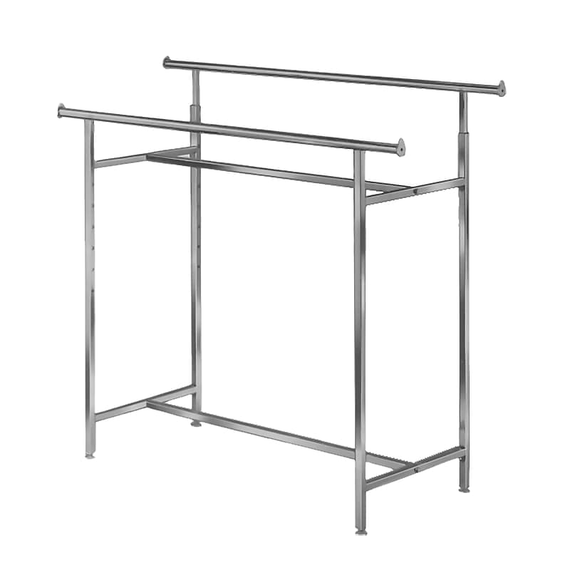Nahanco Adjustable Double Bar Garment Rack, Chrome (K40) image 1