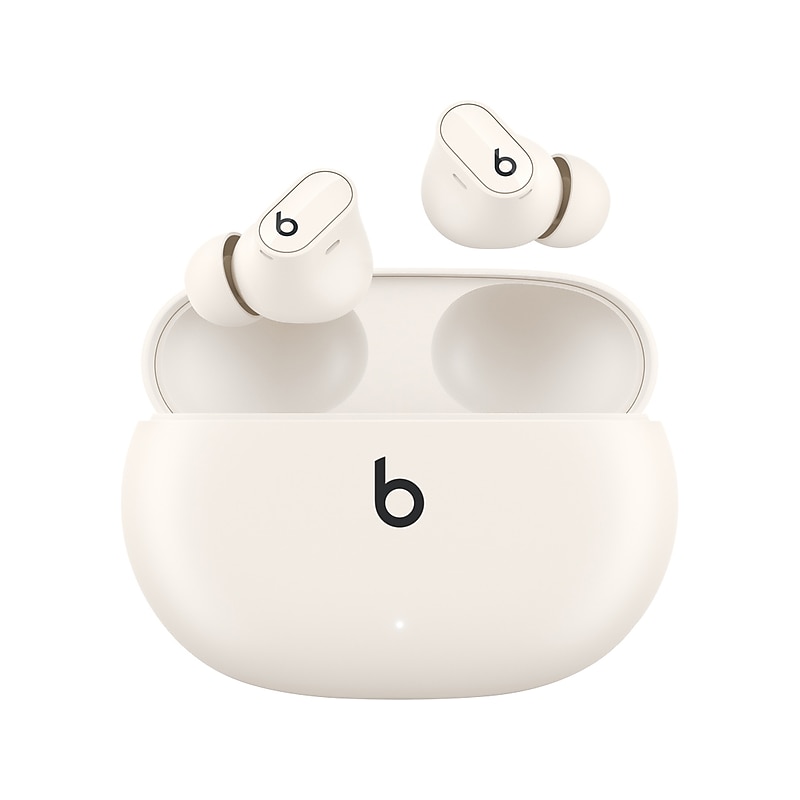 Beats Studio Buds + True Wireless Active Noise Canceling Earbuds, Bluetooth, Ivory (MQLJ3LL/A) image 1