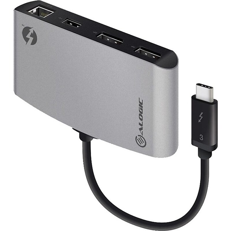 Alogic Thunderbolt 3 Dual DisplayPort Portable Docking Station (TB3D2DPBL-SGR) image 1