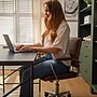Martha Stewart Piper Faux Leather Swivel Executive Chair, Saddle Brown/Polished Nickel (CH2209212BR)~#|#~3793C4E7-9E5C-49A3-83417B2883F33262_sc7