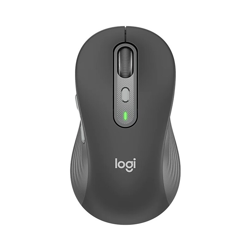 Logitech Signature Plus M750 L Wireless Ergonomic Curved Ambidextrous Optical Mouse, Graphite (910-007508) image 1