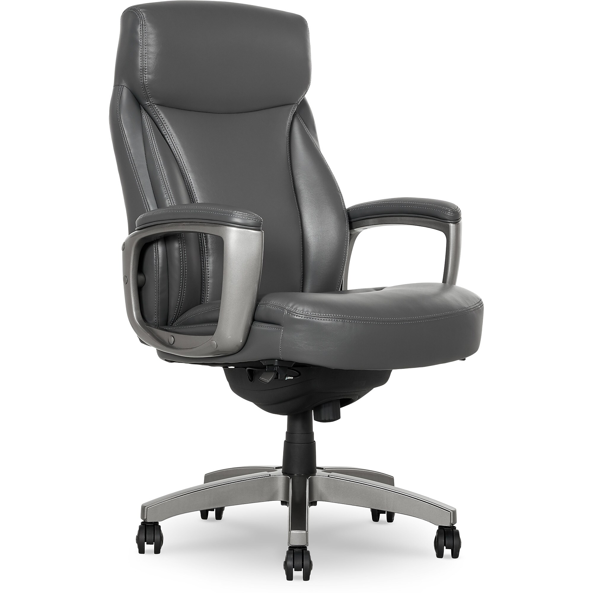 La-Z-Boy Arcadian Ergonomic Bonded Leather Swivel Executive Chair, Gray (51446) Sansujyuku sansujyuku.com