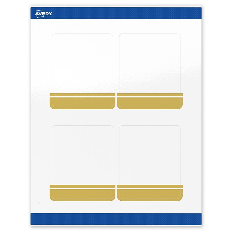 Avery Laser/Inkjet Rectangle Multipurpose Labels, 4" x 3-1/3", White, 40/Pack (S00-DKA) image 1