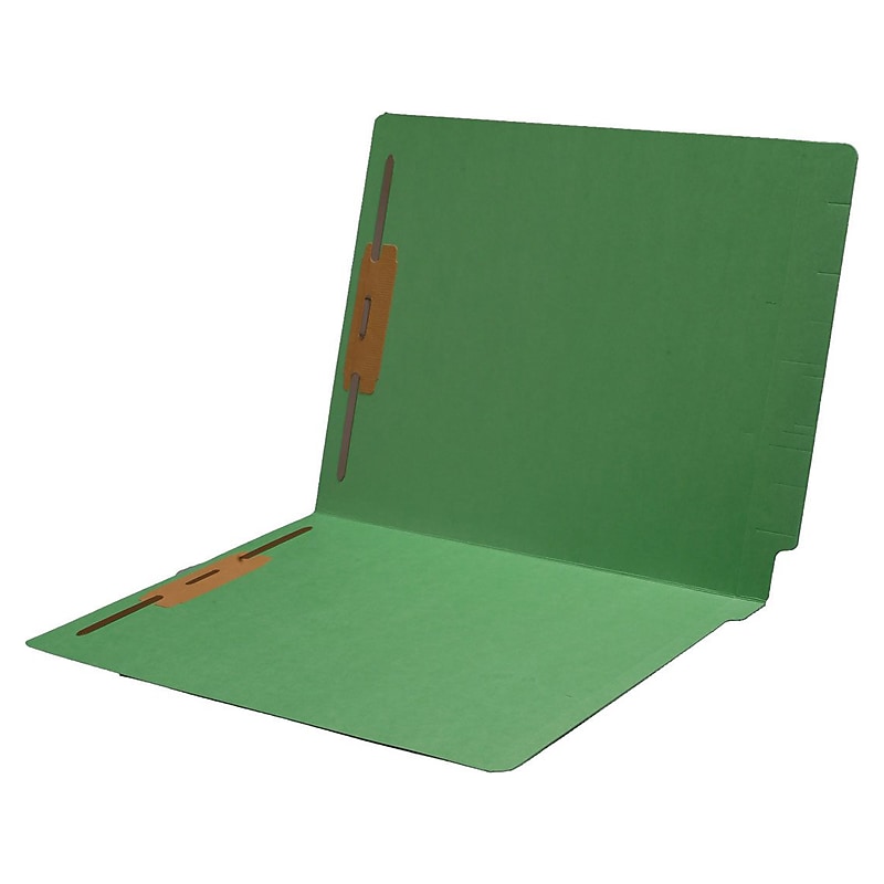 Medical Arts Press Reinforced End Tab File Folder, Straight Cut, Letter-Size, Green, 250/Carton (S-01602-GRN-B) image 1