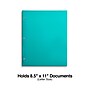 Staples 3-Hole Punched 4-Pocket Paper Presentation Folder, Teal (ST56215-CC)~#|#~37AFBD10-9E68-4D71-84F2C9D74355F5CE_sc7