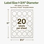 Avery Hemp Round Laser/Inkjet Multipurpose Labels, 1-3/4" Dia, Off-White (400/Pack)~#|#~37BA37CB-5859-4C41-8F11E9DFF6716E01_sc7