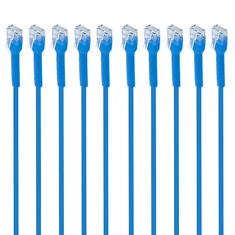 Intellinet Network Solutions 7ft CAT-6 Ethernet Cable, 23 AWG, Blue, 10/Pack (ICI745260) image 1
