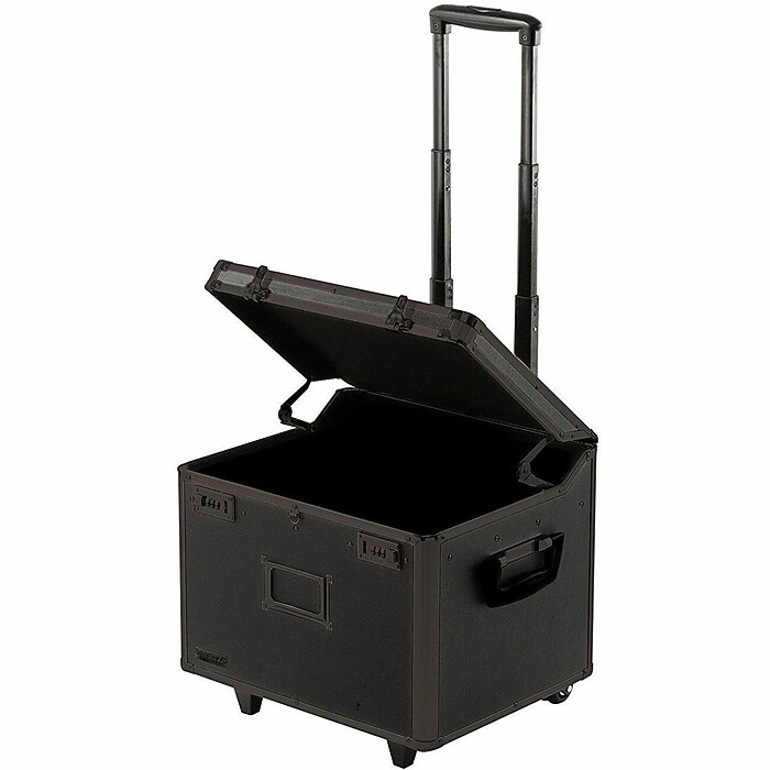 Vaultz Locking Mobile File Chest, Letter/Legal Size, Black