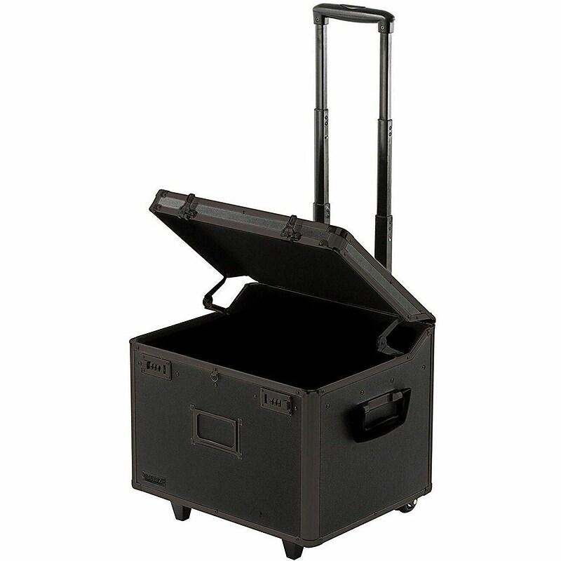 Vaultz Locking Mobile File Chest, Letter/Legal Size, Black (IDEVZ00307) image 1