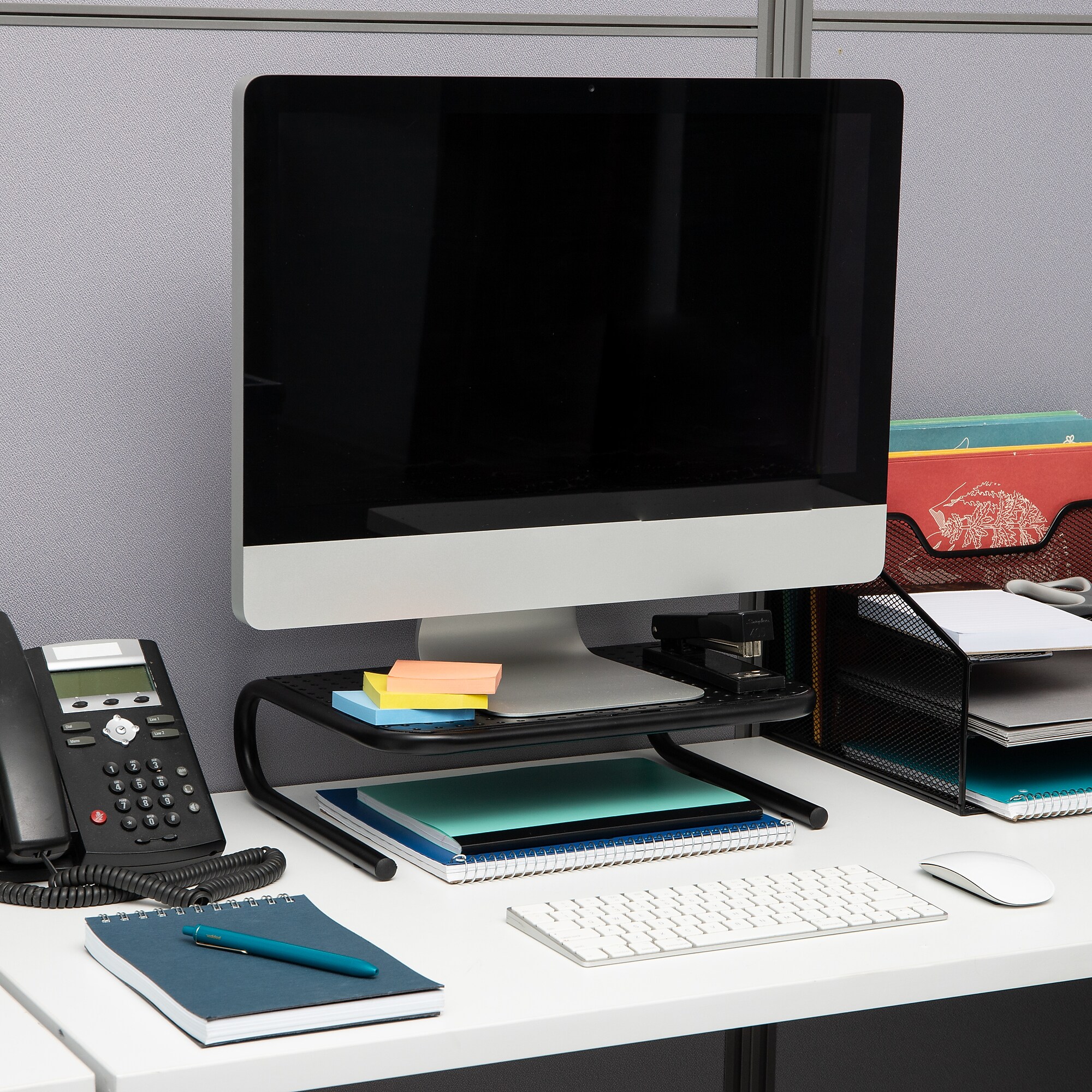 Mind Reader Monitor Stand and Ventilated Laptop Riser, Up to 44 lbs., Black (METMONST-BLK) Sansujyuku sansujyuku.com