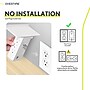 Overtime Wall Outlet Shelf, 8 Outlets and 3 USB Ports, Surge Protector, White (OTWP8O3USB)~#|#~37C9B05F-8A17-462C-A70184BC5DE0452B_sc7