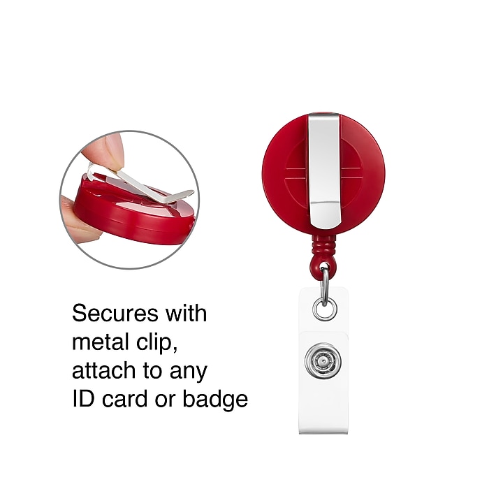Teskyer Porte Badge, Avec Cordon Rétractable, Porte Badge Tour De Cou