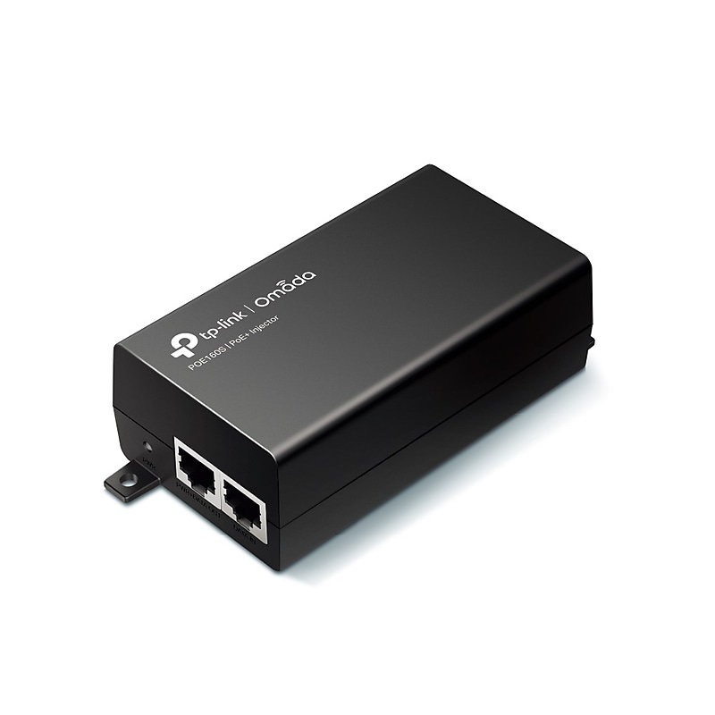 TP-Link POE+ Injector, Black (POE160S) image 1