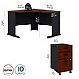 Bush Business Furniture Cubix 48"W Corner Desk with Mobile File Cabinet, Hansen Cherry/Galaxy (SRA035HCSU)~#|#~37DD28C1-50F5-42E6-A9E30CD4C2EDD412_sc7
