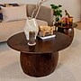Storied Home Modern Mango Wood Round Accent Table, Dark Walnut (DF6564MC)~#|#~37DFAE4A-29EE-4A70-85202F11D8D75CD9_sc7