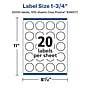 Avery Laser/Inkjet Multipurpose StarburstLabels, 1.75" Dia, Glossy Clear, 2000/Box (94607)~#|#~37E51382-0EB7-4E49-B3C3EB566EB7B8D6_sc7