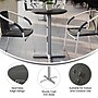 Flash Furniture TopGuard 24" Round Wood  Restaurant Dining Table and Base, Black Faux Marble/Silver Base (STRD24BMAT2222S)~#|#~37E5A11D-0684-4F75-9AB7A9980F819DAD_sc7