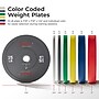 Sunny Health & Fitness Elite 2" Rubber Olympic Weight Plates, 15 lbs., Gray, 2/Set (SF-OP01-15)~#|#~37E63E45-E02F-4088-9FD7537D8ACA47BD_sc7