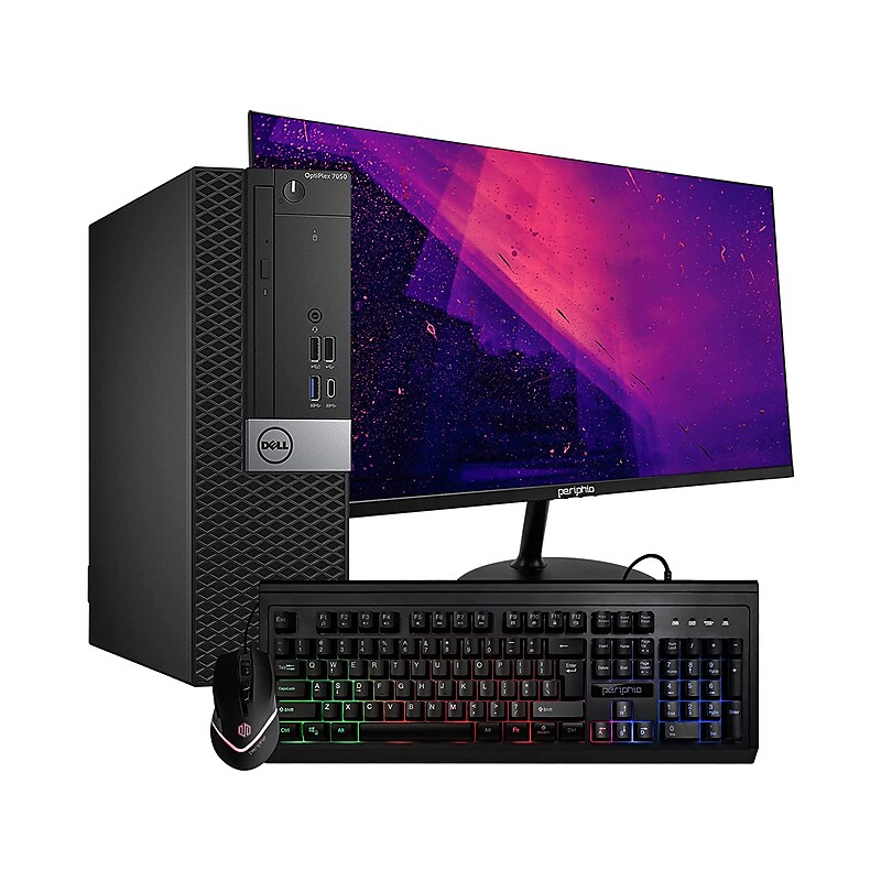 Dell OptiPlex 7050 Refurbished Desktop Computer with 24" Monitor, Intel Core i5, 16GB Memory, 500GB SSD,  1TB HDD image 1