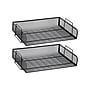 Mind Reader 2-Tier Stackable Paper Desk Tray, Metal, Black, 2/Pack (DSTACK2-BLK)~#|#~37E7AE1F-6C24-42E3-91E08D7880DA8603_sc7