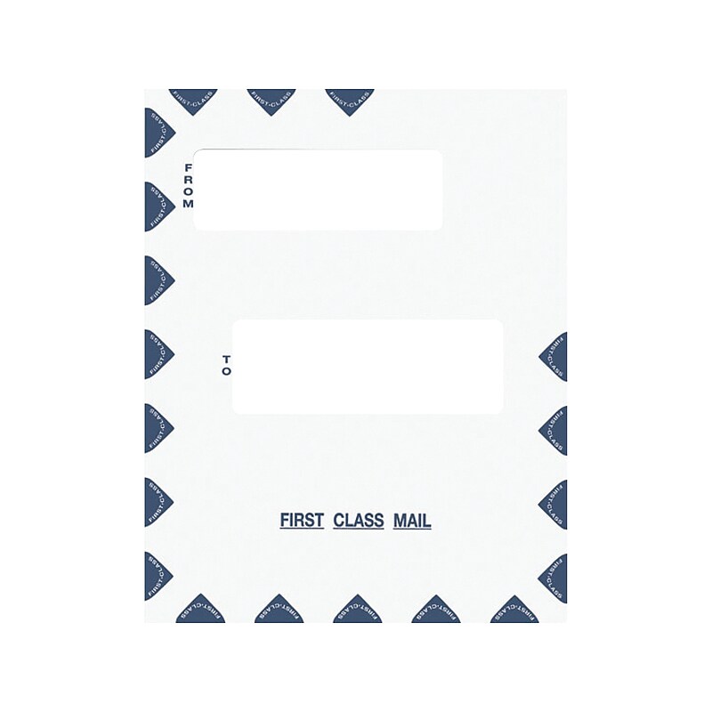 ComplyRight Moistenable Glue Tax Envelope, 9.5" x 12", White/Blue, 50/Pack (PRK37) image 1