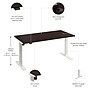 Bush Business Furniture Move 40 Series 60"W Electric Adjustable Standing Desk, Mocha Cherry (M4S6030MRWK)~#|#~37EDE2C2-E828-4174-AA9B04712DE4EE1A_sc7
