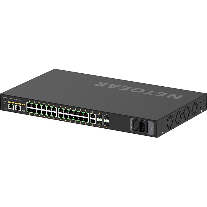 Netgear AV Line 26-Port Gigabit Ethernet Managed Switch, Black