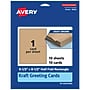 Avery Matte General Use Blank Cards, Kraft Brown, 10/Pack (95352)~#|#~3801403D-8199-42A4-A5BE7FB99ACD309F_sc7