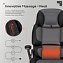 Sharper Image S-950 Heated Ergonomic Polyurethane Swivel Executive Massage Chair, Gray/Black (52755M-GRYBLK)~#|#~3801774F-A61B-4CBF-A10152E851F3D934_sc7