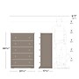 Prepac 44.75" Monterey 5 Drawer Chest, White (WDC-3345-K)~#|#~3804CE7D-C696-432A-915D36C2CC8A3074_sc7