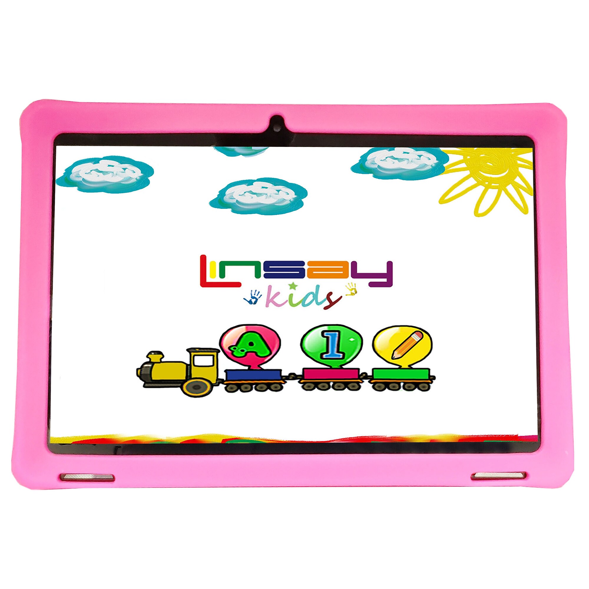 Linsay Octa Core 10.1″ Tablet, 128GB Storage, Android 15, Bundled with Pink Kids Case (F10IPGKIDSP) Sansujyuku sansujyuku.com
