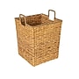 Household Essentials Square Handwoven Water Hyacinth and Seagrass Basket with Handles, Natural (HE1190)~#|#~380BCF4F-8CDB-4667-8635627E404AF68C_sc7