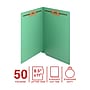Staples Reinforced Classification Folder, 3/4" Expansion, Letter Size, Green, 50/Pack (ST62735)~#|#~380C957F-E96C-4178-8CA29E52A9801F0C_sc7