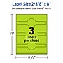 Avery Printable Decorative Edge Multipurpose Labels, 2-3/8" x 8", Bright Green, 240/Box (94117)~#|#~3810FE8A-8B6F-4D0B-AB62285B21E53E2E_sc7