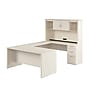 Bestar Logan 66"W U or L Shaped Desk with Drawers and Hutch, White Chocolate (46410-31)~#|#~3819114A-4B59-4F2A-98F719ABF82D4363_sc7