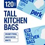 Perk™ 13 Gallon Kitchen Trash Bag, 28" x 24", Low Density, 0.9 mil, White, 120 Bags/Box (PK56750)~#|#~381C9FBD-A556-42F7-A484522DF671992F_sc7