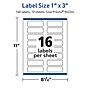 Avery TrueBlock Laser/Inkjet Rectangle Multipurpose Labels, 1" x 3", White, 160/Pack (94224)~#|#~3820CBBD-3CA5-4593-A686895838080890_sc7