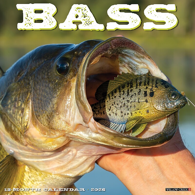 2026 Willow Creek Bass 12" x 12" Monthly Wall Calendar (50064) image 1