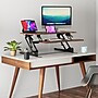 Mount-It! 38"W Rectangular Adjustable Mixed Materials Standing Desk Converter, Dark Walnut Woodgrain (MI-15006)~#|#~382AC4C6-9097-49DD-81EF77239F980A6D_sc7