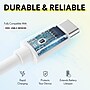 Overtime Overtime USBC Certified Charging Cables USB-C to USB-C Charging Cable, 10 ft., White, 3/Pack (MFIWHITE10FTX2)~#|#~3830F501-4CE2-402F-95A55427B53FBDB9_sc7