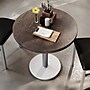 Flash Furniture Bennett 30" Round Wooden Commercial Indoor Table, Dark Brown Top/Silver Base (GSFRD30DBTR18S)~#|#~38311432-D922-4487-A07FE9A23DE0D196_sc7