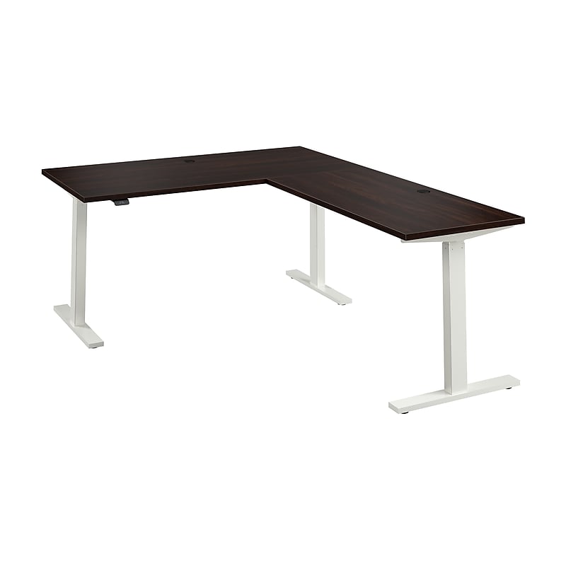 Bush Business Furniture Move 60 Series 60"W L Shaped Adjustable Standing Desk, Black Walnut (M6SL6078BWWK) image 1