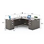 Boss Office Products 66"W L-Shaped Executive Corner Desk with Dual Box/Box/File Storage Pedestals, Driftwood (GROUPA21-DW)~#|#~3836E364-8E47-4067-AB944886B3428CE3_sc7