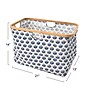 Household Essentials Krush Collapsible Laundry Basket, Bamboo, Blue Cacti (2280-1)~#|#~38371592-8D27-4AE6-AAA139E5F7CF8657_sc7