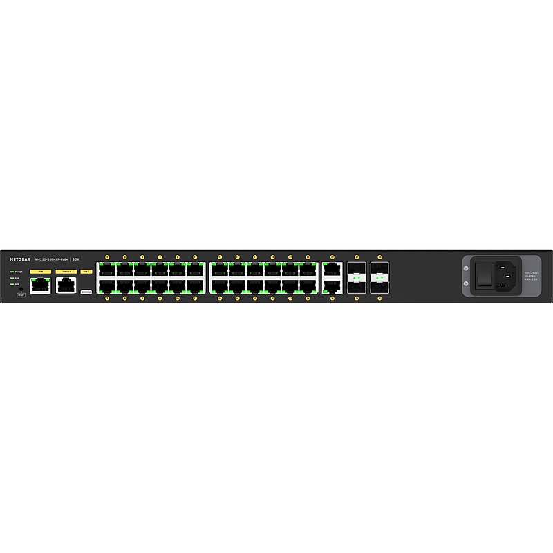 Netgear AV Line 26-Port Gigabit Ethernet Managed Switch, Black (GSM4230PX-100NAS) image 1